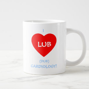 Lubbig kardiologer Lub Dub Beaktar Heart Ljud Jumbo Mugg