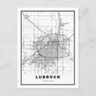 Lubbock Karta Vykort