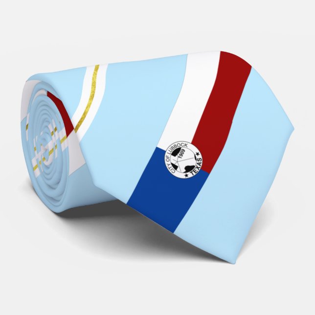 Lubbock (Texas) City flagga Neck Tie Slips (Rullad)