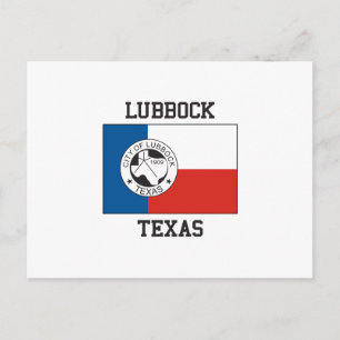 Lubbock Texas Flagga Vykort