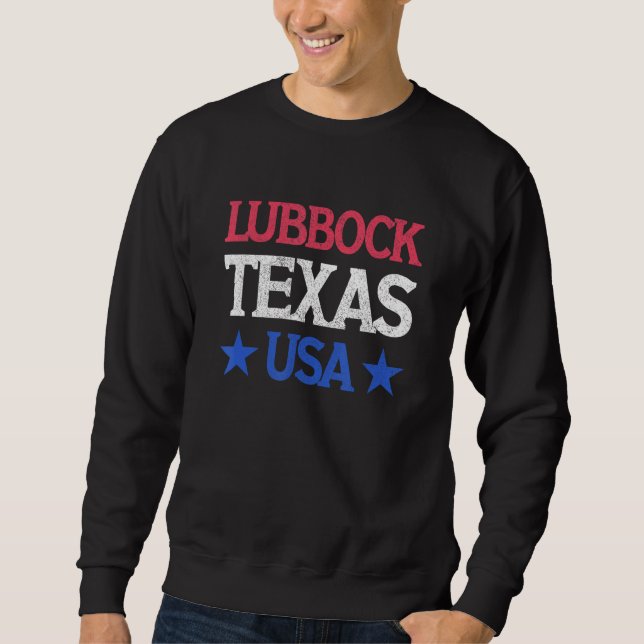 Lubbock Texas Lång Ärmad Tröja (Framsida)