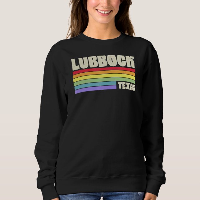 Lubbock Texas Pride Rainbow Flagga Gay pride Merch T Shirt (Framsida)