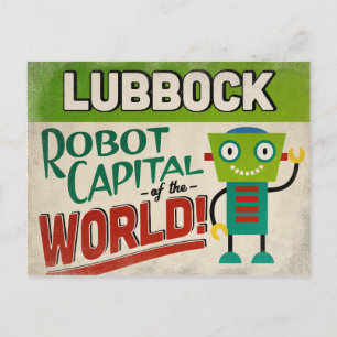 Lubbock Texas Robot - Lubbock Vintage Vykort