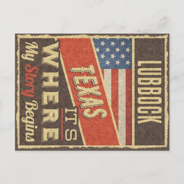 Lubbock Texas Vykort (Framsida)