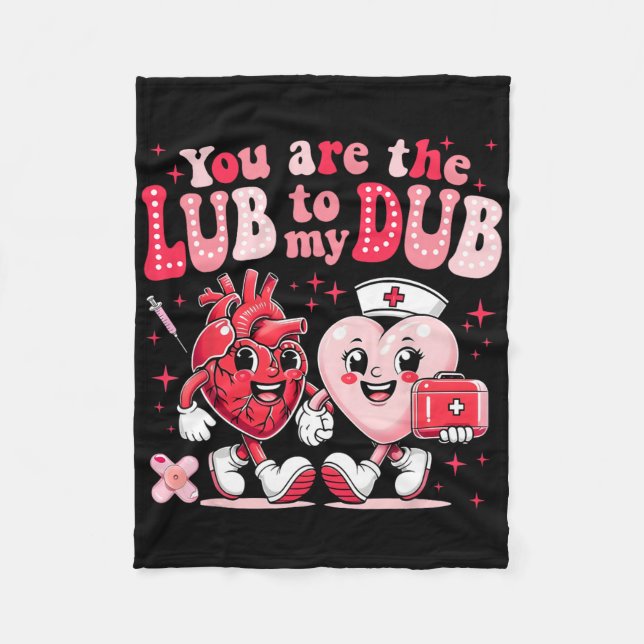 Lube till min Dub Cvicu Nurse Valentine Car Fleecefilt (Framsidan)