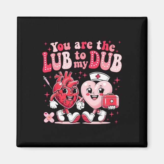 Lube till min Dub Cvicu Nurse Valentine Car Magnet (Framsidan)