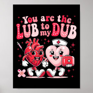 Lube till min Dub Cvicu Nurse Valentine Car Poster