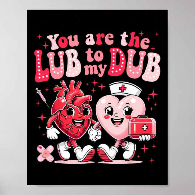 Lube till min Dub Cvicu Nurse Valentine Car Poster (Framsidan)