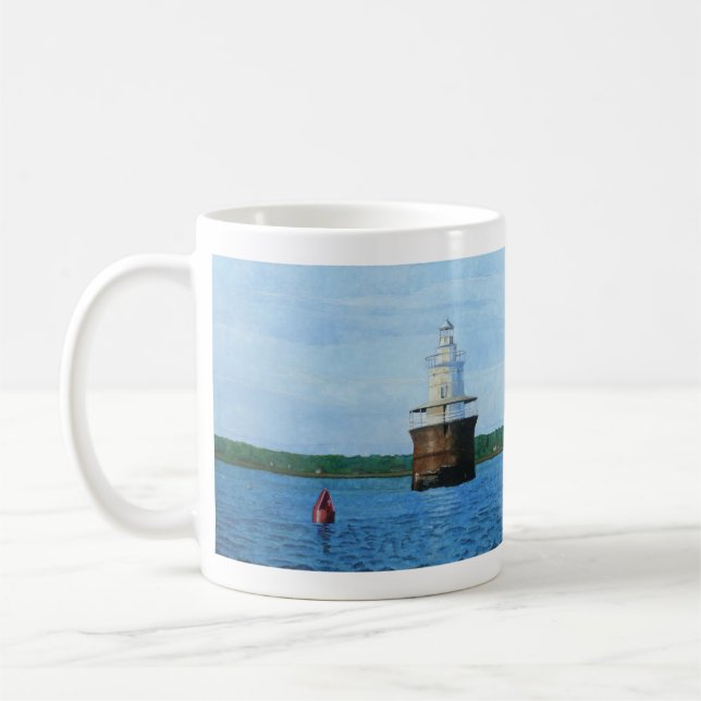 Lubec Channel Lighthosue Painting Kaffemugg (Vänster)