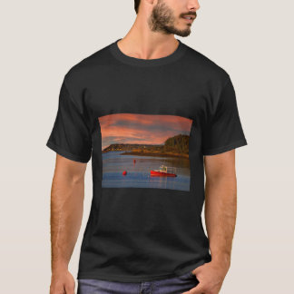 Lubec Sunset Sticker T Shirt
