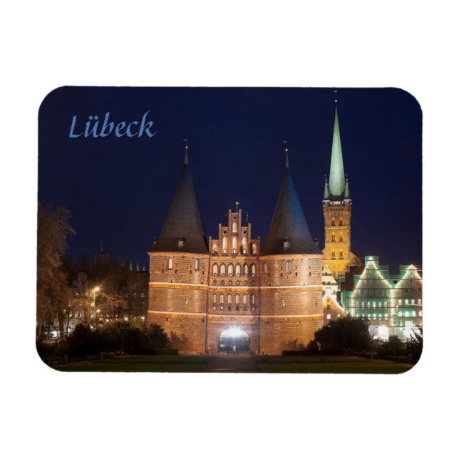 Lübeck-foto Magnet (Horisontell)