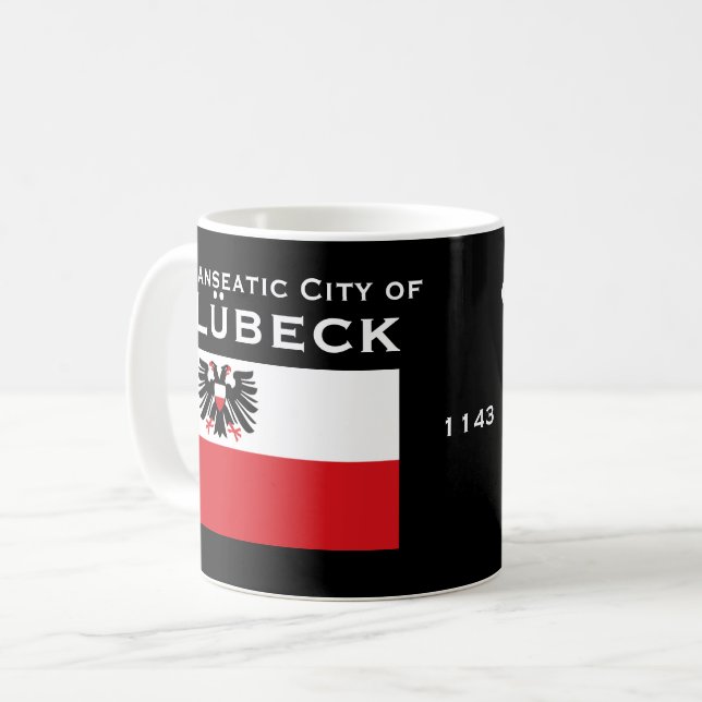 Lubeck - tyskland beställnings- vapensköld- och kaffemugg (Framsida vänster)