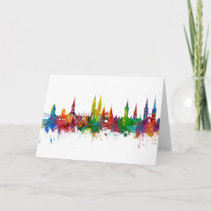Lubeck Tyskland Skyline Kort