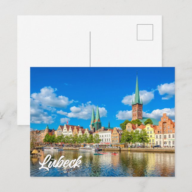 Lübeck, Tyskland Vykort (Fram/baksida)