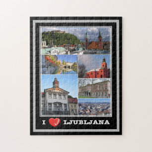 Lubiana - Slovenien - I Kärlek - Pussel