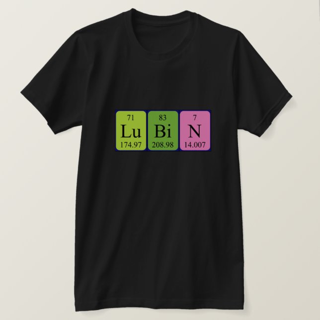 Lubin Periodisk skjorta bord namn Tee Shirt (Design framsida)