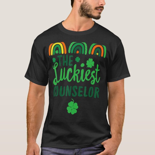 Luc, den luckiest School Counselor St patrick's da T Shirt (Framsida)