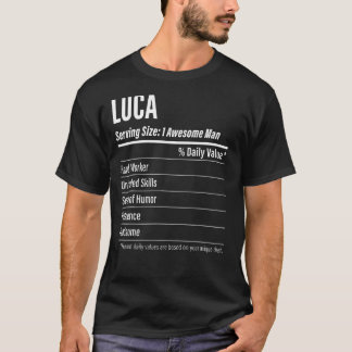 Luca betjänar Storleka kalorier för näringsvärdesd T Shirt