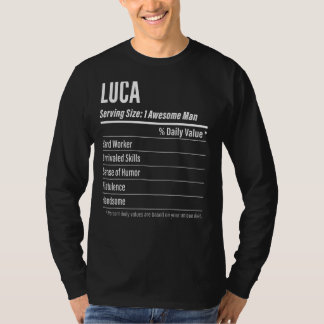 Luca betjänar Storleka kalorier för näringsvärdesd T Shirt