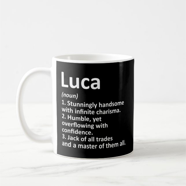 Luca Definition Personlig Namn Kaffemugg (Vänster)