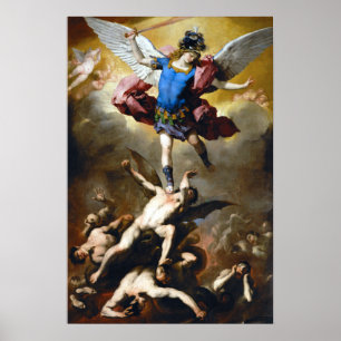 Luca Giordano: Rebellernas fall i Änglar Poster