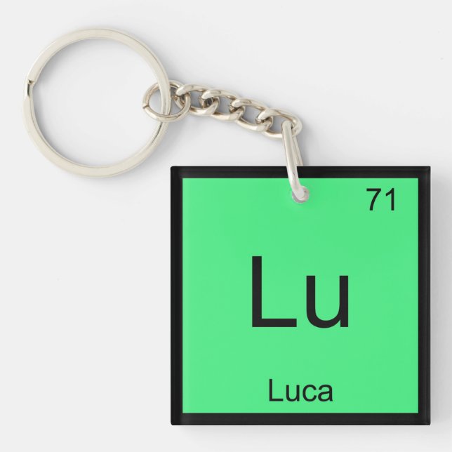 Luca Namn kemi Inslag Periodiska Bord (Framsidan)