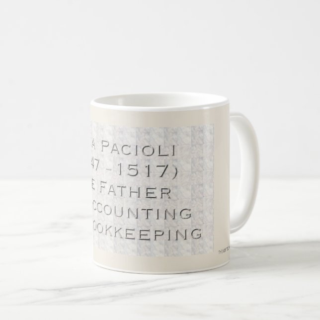 "Luca Pacioli - fadern av att redogöra ", Kaffemugg (Framsida höger)
