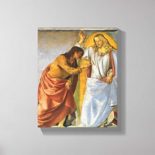 Luca Signorelli: Kristus och Doubting Thomas Canvastryck (Framsida)