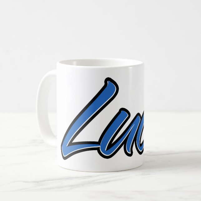 Luca Vorname Name blue Tasse Kaffeetasse Kaffemugg (Framsida vänster)