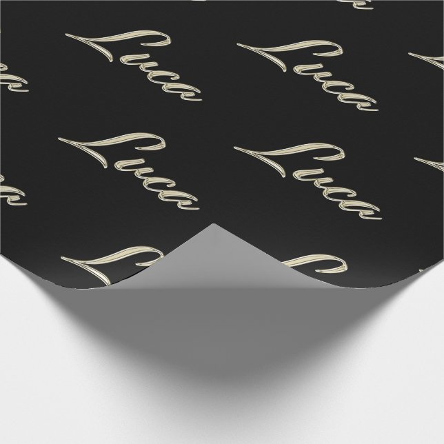 Luca Vorname Name edles Geschenkpapier Papier Presentpapper (Hörn)