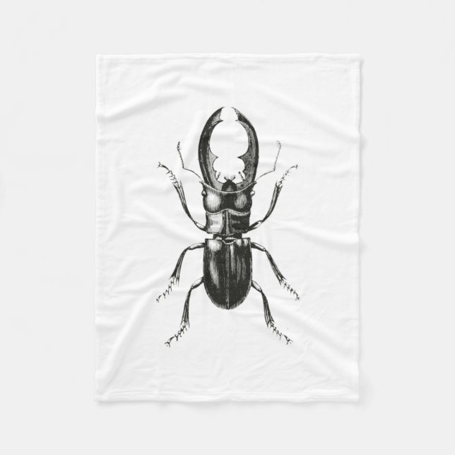 Lucanus Metallicus skalbagge Fleecefilt (Framsidan)