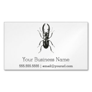Lucanus Metallicus skalbagge Magnetiska Visitkort