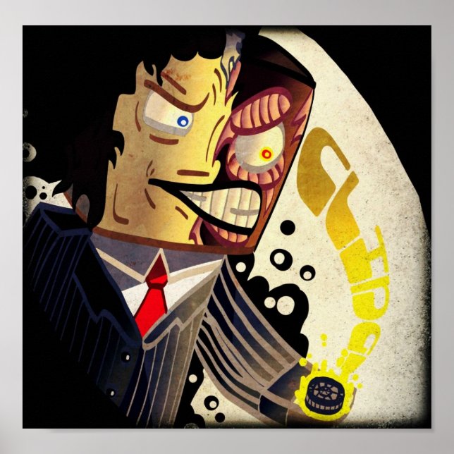 Lucargias två ansikte teckning poster (Framsidan)