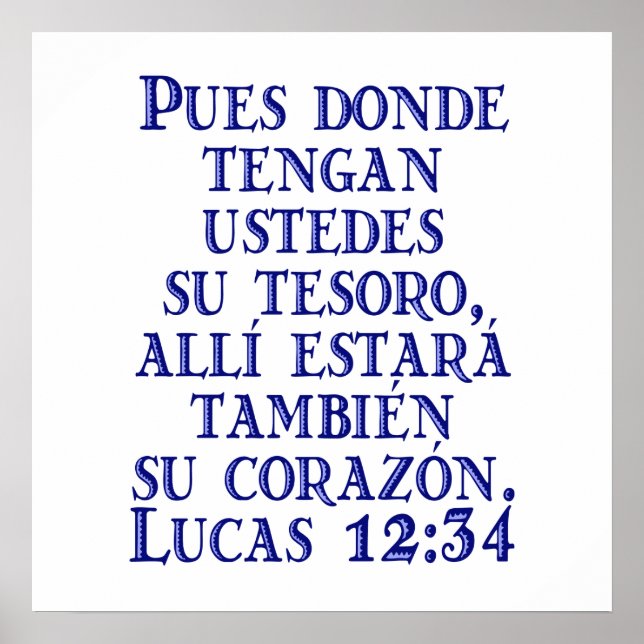 Lucas 12:34 poster (Framsidan)