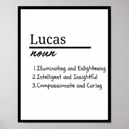 Lucas, Boy Personlig Namn Definition Poster