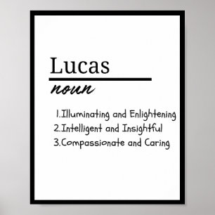 Lucas, Boy Personlig Namn Definition Poster