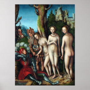 Lucas Cranach den äldre domen i Paris Poster
