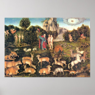 Lucas Cranach fläderen - paradis Poster