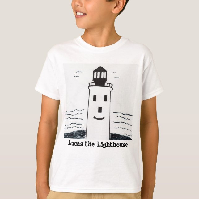 Lucas fyr t-shirt för pojkar och flickor (Framsida)