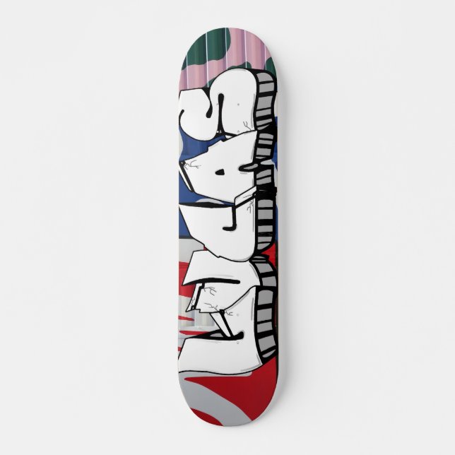 Lucas Graffiti Anpassningsbar Personlig Coola Skat Mini Skateboard Bräda 18,5 Cm (Framsida)