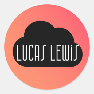Lucas Lewis Logotyp Sticker Runt Klistermärke