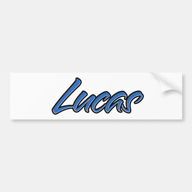 Lucas Name blue Aufkleber Sticker Autoaufkleber Bildekal (Framsidan)