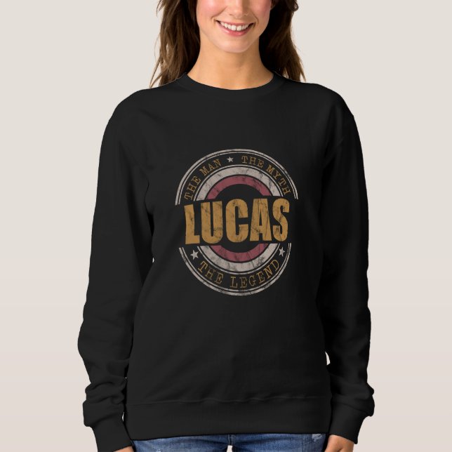 Lucas The Man the Myth the Legend First Namn Lucas T Shirt (Framsida)