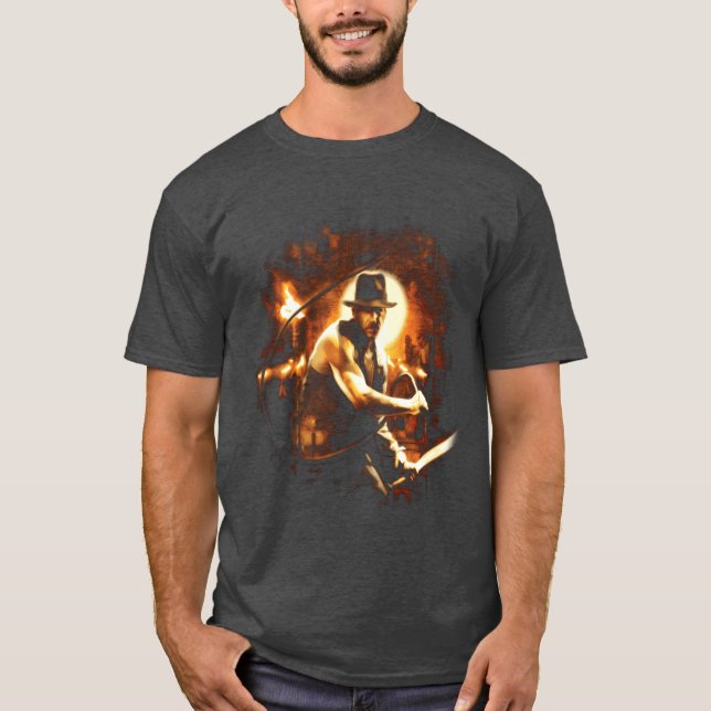 Lucasfilm Indiana Jones Andheemple Of Doom Med vin T Shirt (Framsida)