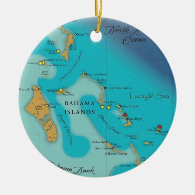 Lucayan havsprydnad julgransprydnad keramik (Framsidan)