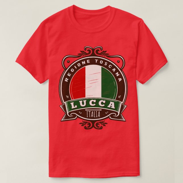 Lucca Italia Retro Stil Design T Shirt (Design framsida)