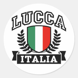 Lucca Italia Runt Klistermärke