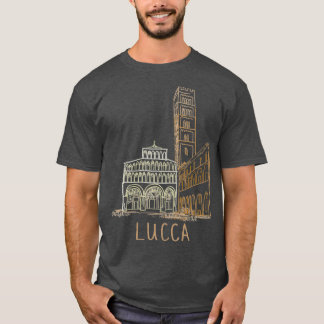 Lucca Italy Unique Hand Drawn Art Gift Men Women T Shirt