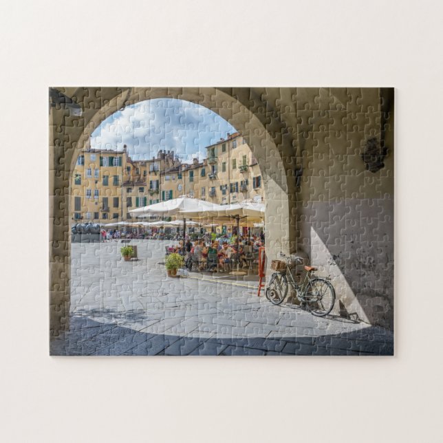 Lucca Piazza Anfiteatro puzzle Pussel (Horisontell)