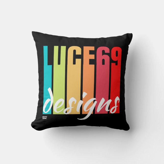 "LUCE69 DESIGNS" logotyp Gitarr Plektrum Kudde (Framsida)